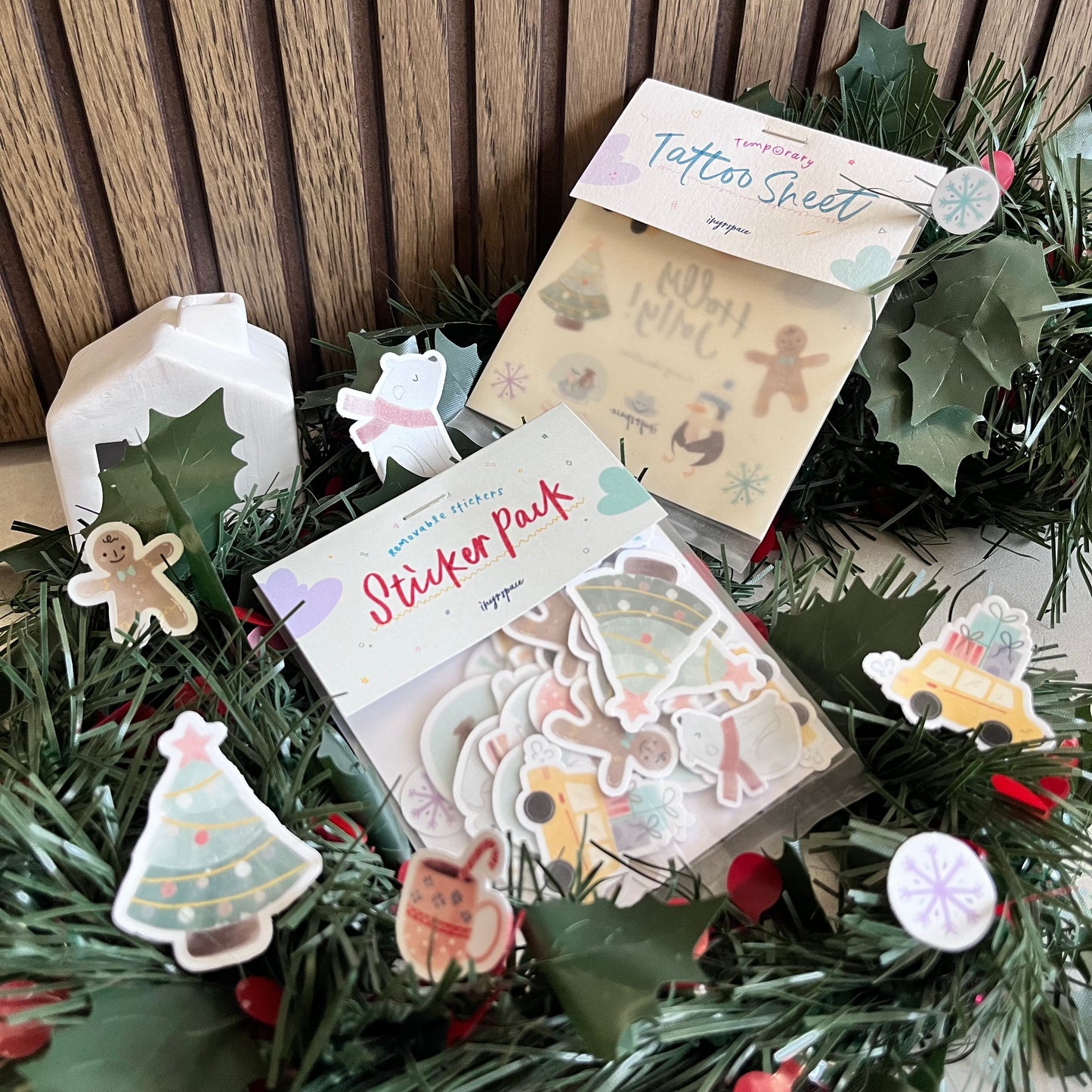 Holly Jolly Reusable Sticker Pack