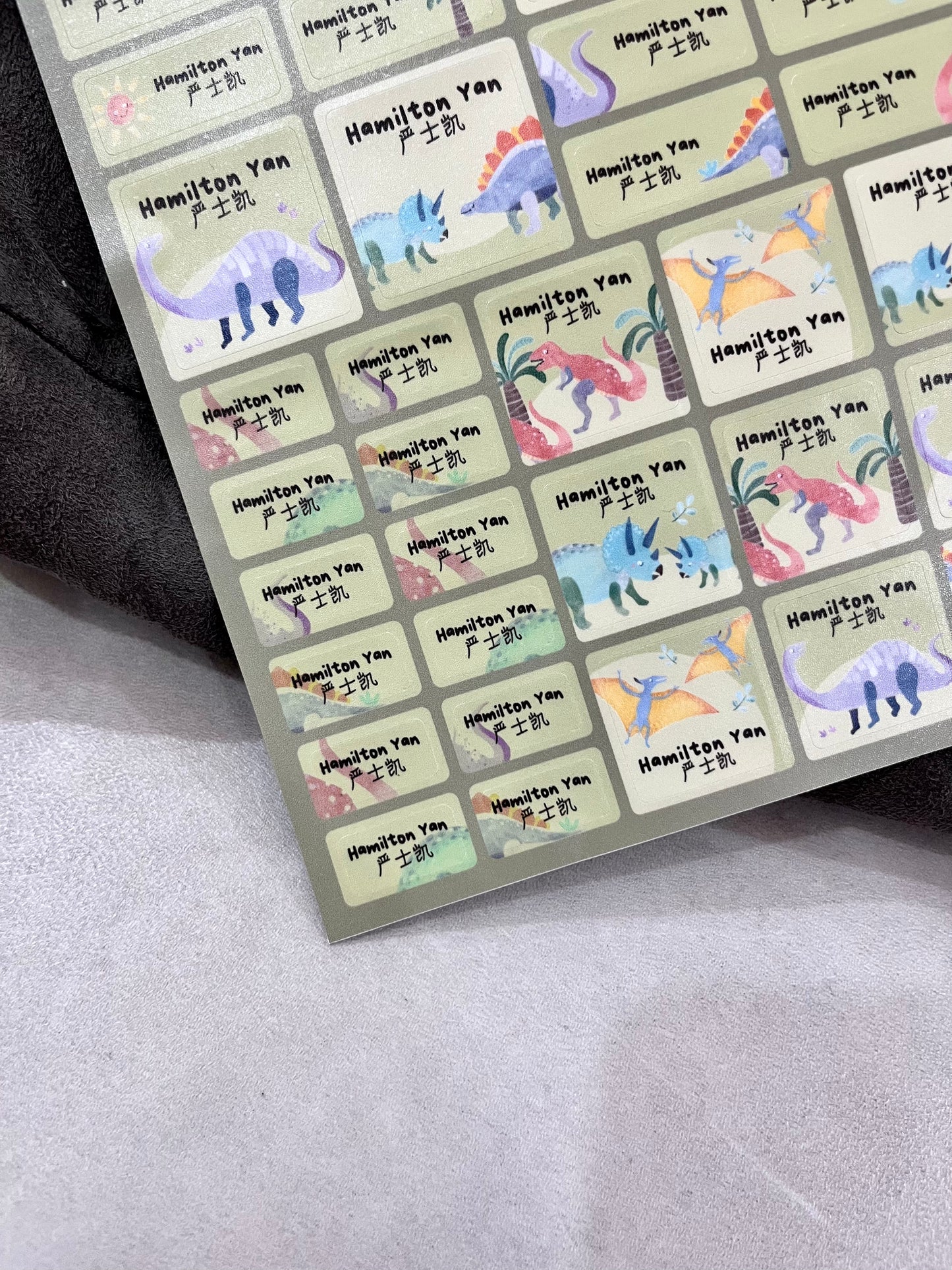 Dino Parade Name Labels