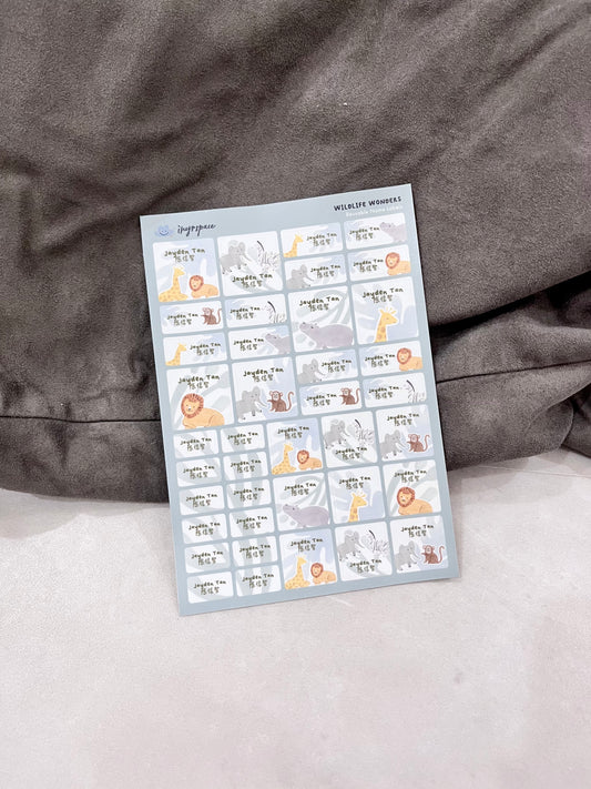 Wildlife Wonders Name Labels