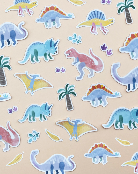 Dino Parade Reusable Sticker Pack
