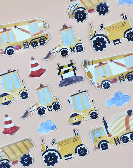 Little Builders Reusable Sticker Pack