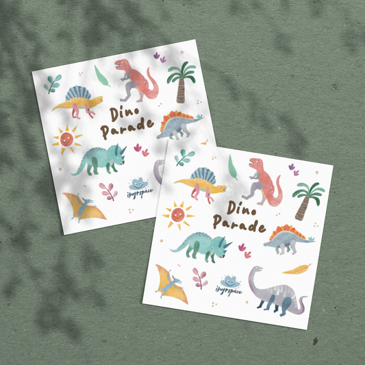 Dino Parade Temporary Tattoo