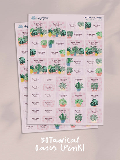 Botanical Oasis Name Labels