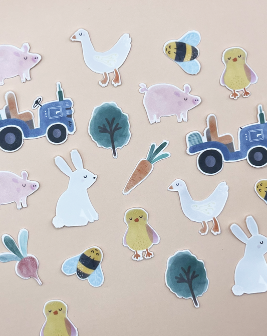 Barnyard Friends Reusable Sticker Pack