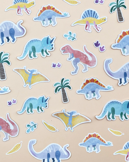 Dino Parade Reusable Sticker Pack