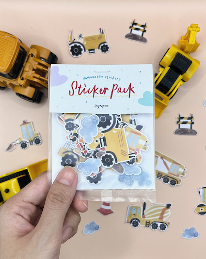 Little Builders Reusable Sticker Pack